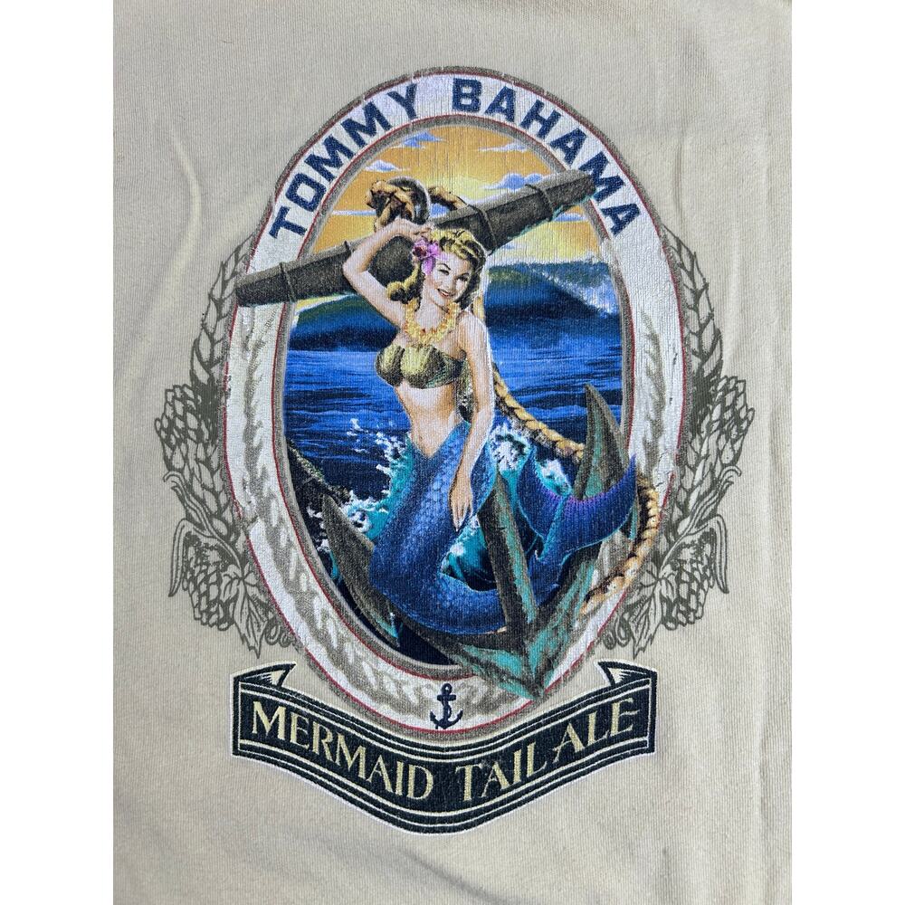 Tommy Bahama Mermaid Pinup Girl Tee – Tropical Graphic T-Shirt Resort - Picture 6 of 6